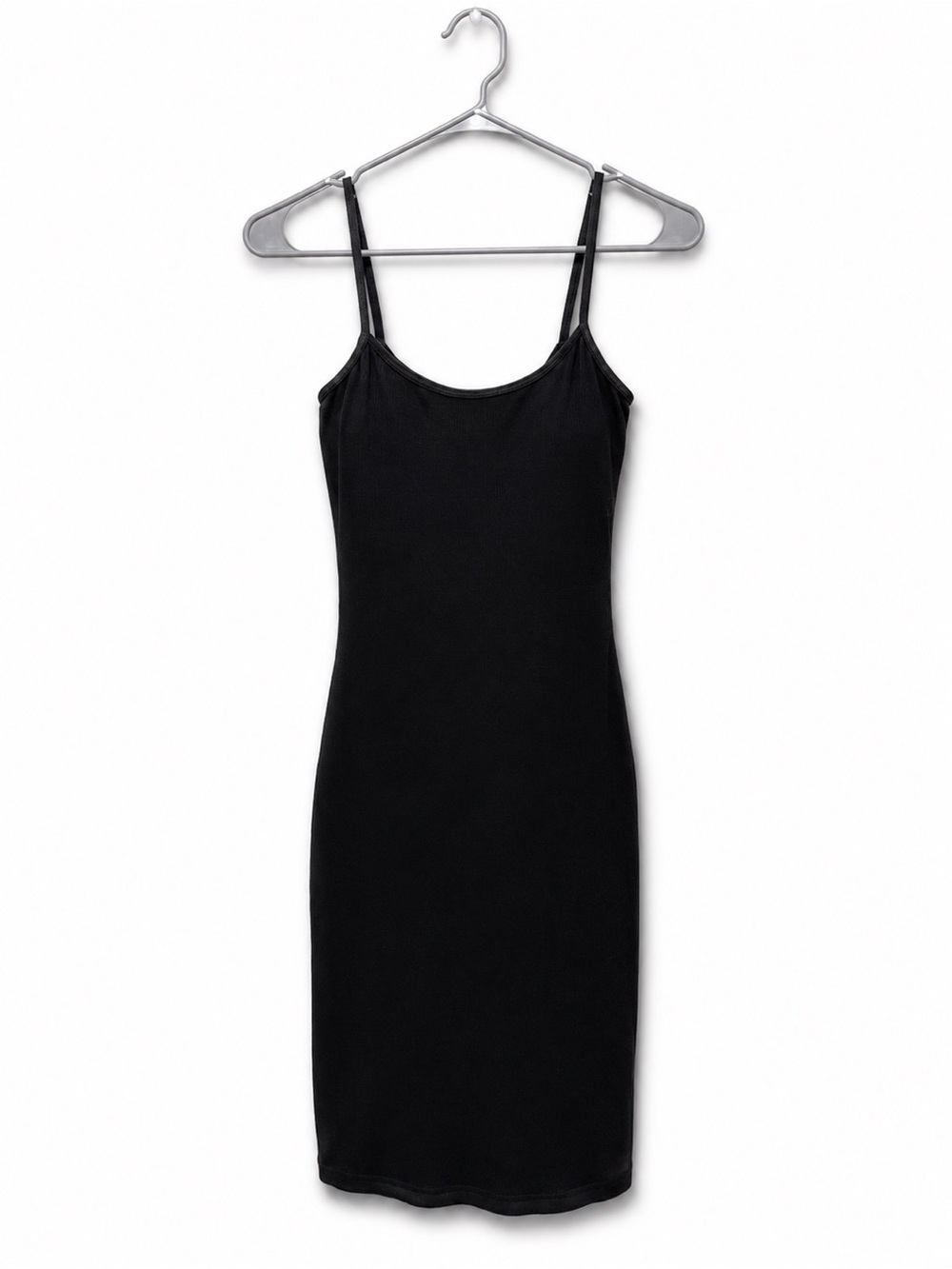 Popilush Black Spaghetti Strap Bodycon Mini Dress - Size S